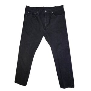 Levi Strauss 501 Original Fit Black Denim Jeans Mens 36x30